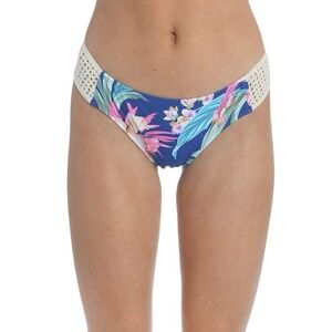 HOBIE Women's Standard Crochet Spliced Hipster Bikini Swimsuit Bottom-Size L